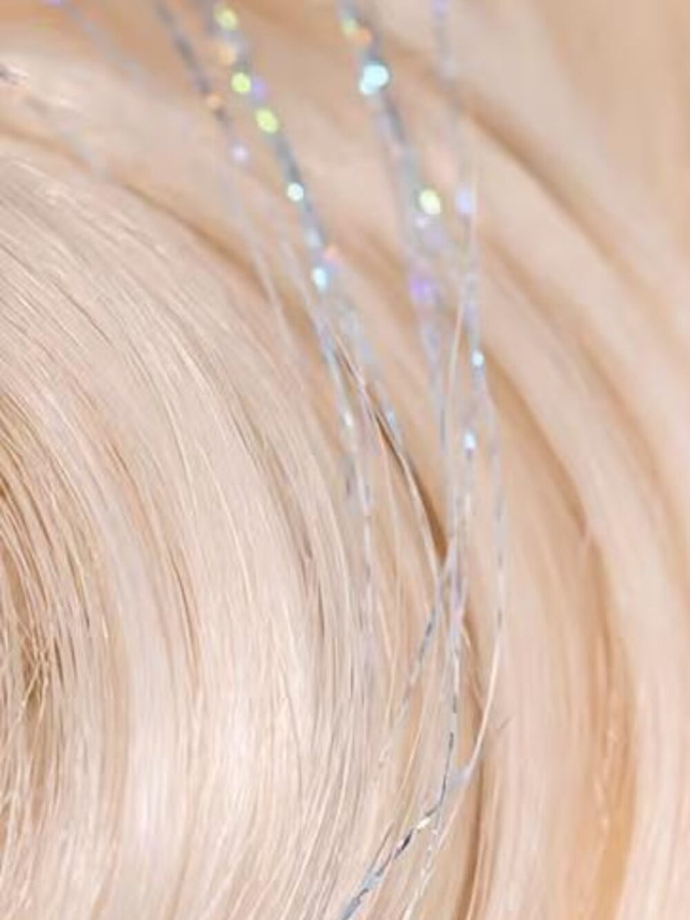SILVER TINSEL EXTENSIONS